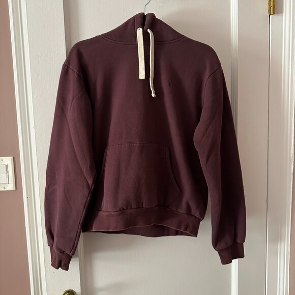 KITH Williams hooded sweatshirt in wine, size M ~ pre-owned - Picture 1 of 5
